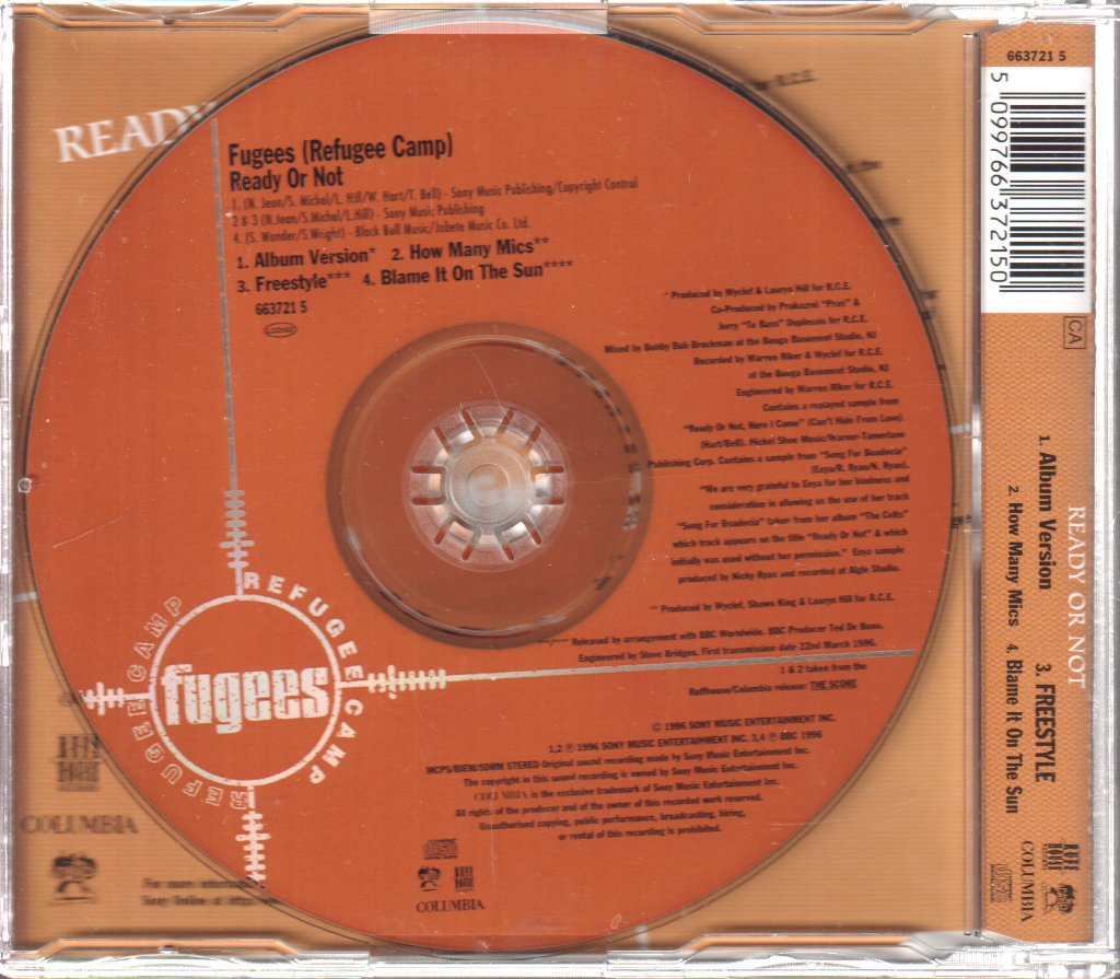 Fugees - Ready Or Not - Cd
