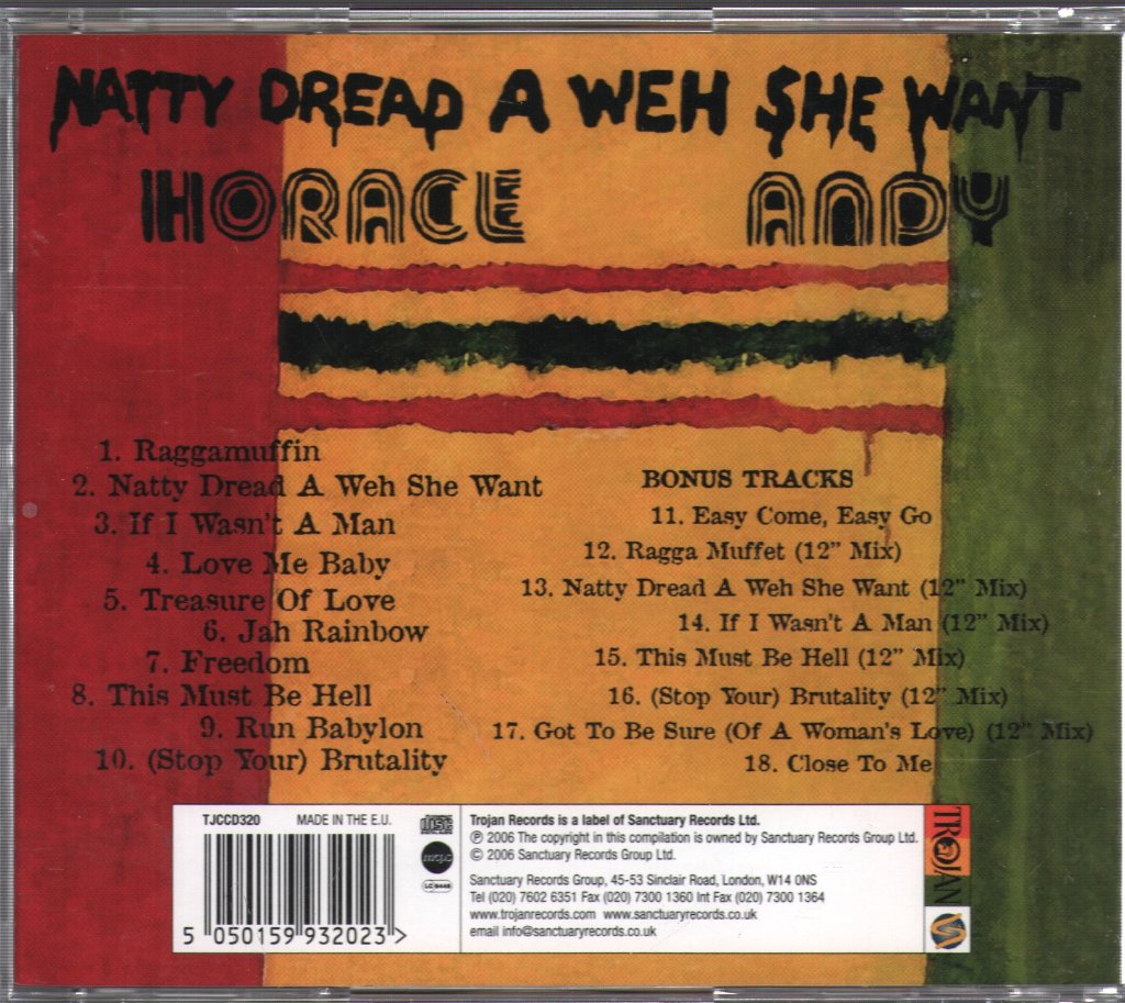 Horace Andy - Natty Dread A Weh She Want - Cd