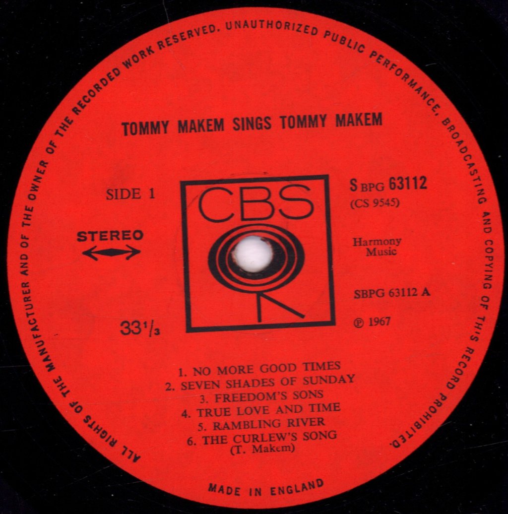 Tommy Makem - Sings Tommy Makem - Lp