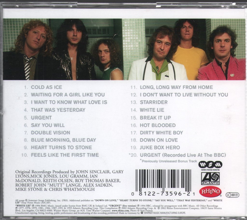 Foreigner - Definitive - Cd