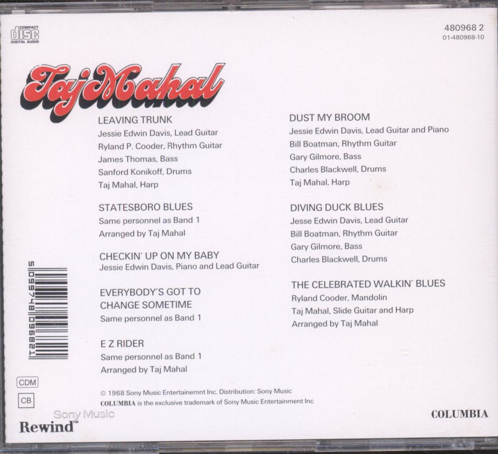 Taj Mahal - Taj Mahal - Cd