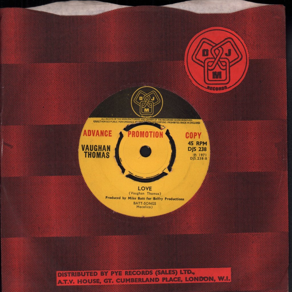 Vaughan Thomas - I Wanna Be Famous Like My Dad - 7 Inch