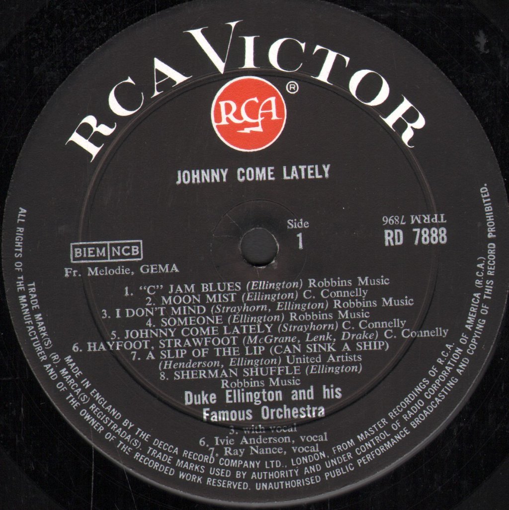 Duke Ellington - Johnny Come Lately - Lp