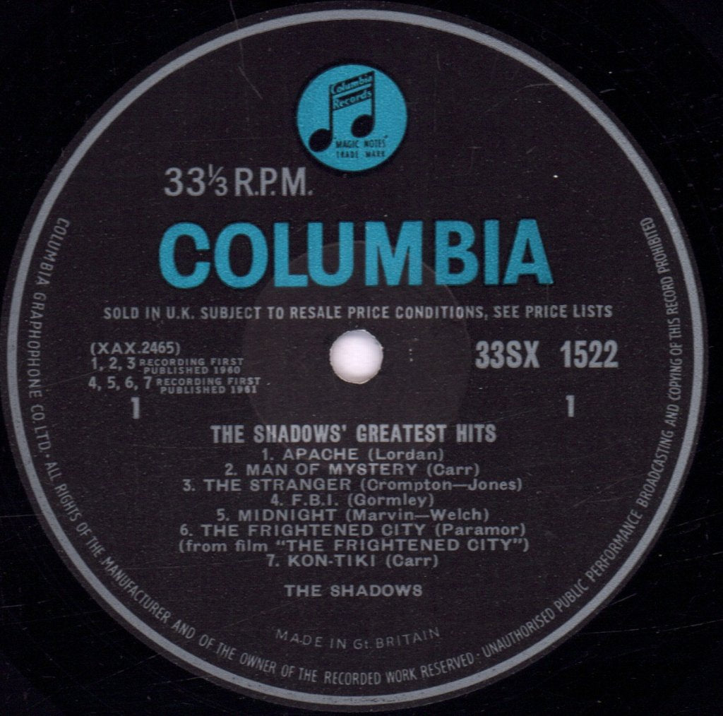 Shadows - Greatest Hits - Lp