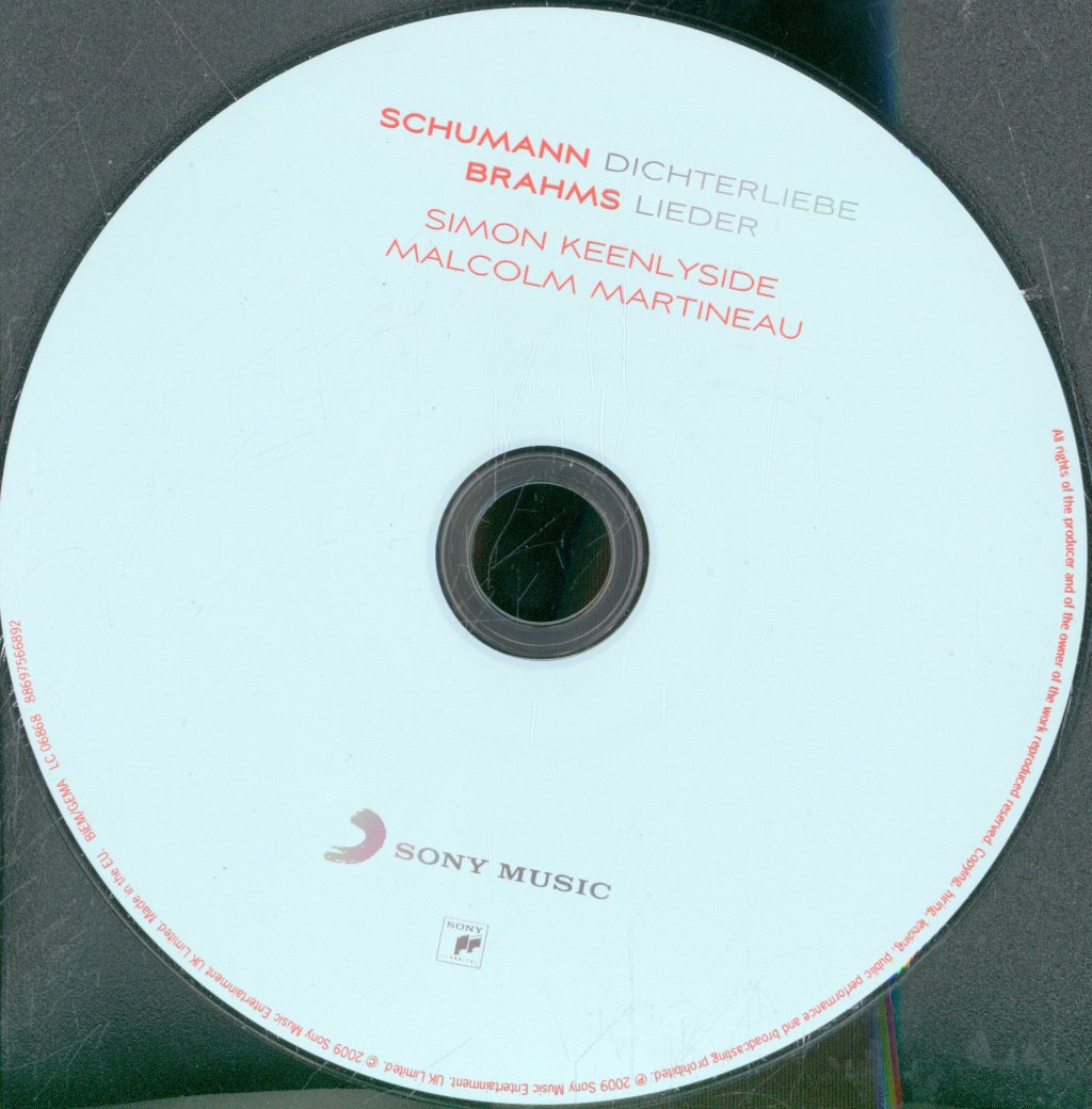 Simon Keenlyside, Malcolm Martineau - Schumann / Brahms - Dichterliebe / Lieder - Cd