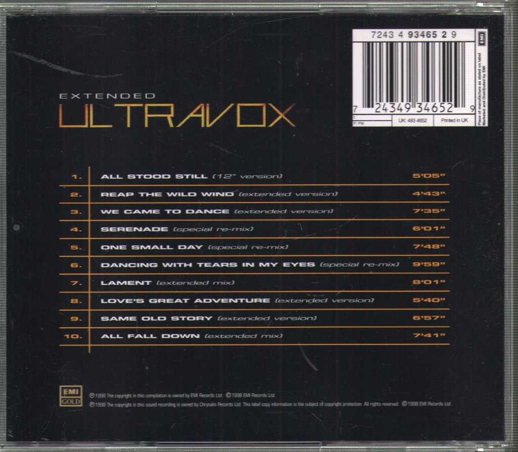Ultravox - Extended Ultravox - Cd