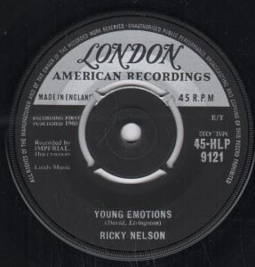 Rick Nelson - Young Emotions - 7 Inch