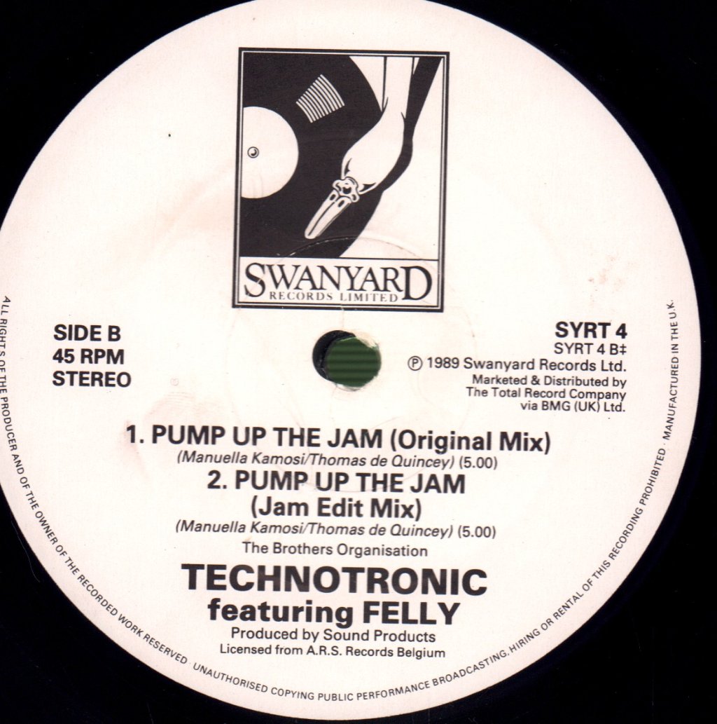 Technotronic featuring Felly - Pump Up The Jam - 12 Inch