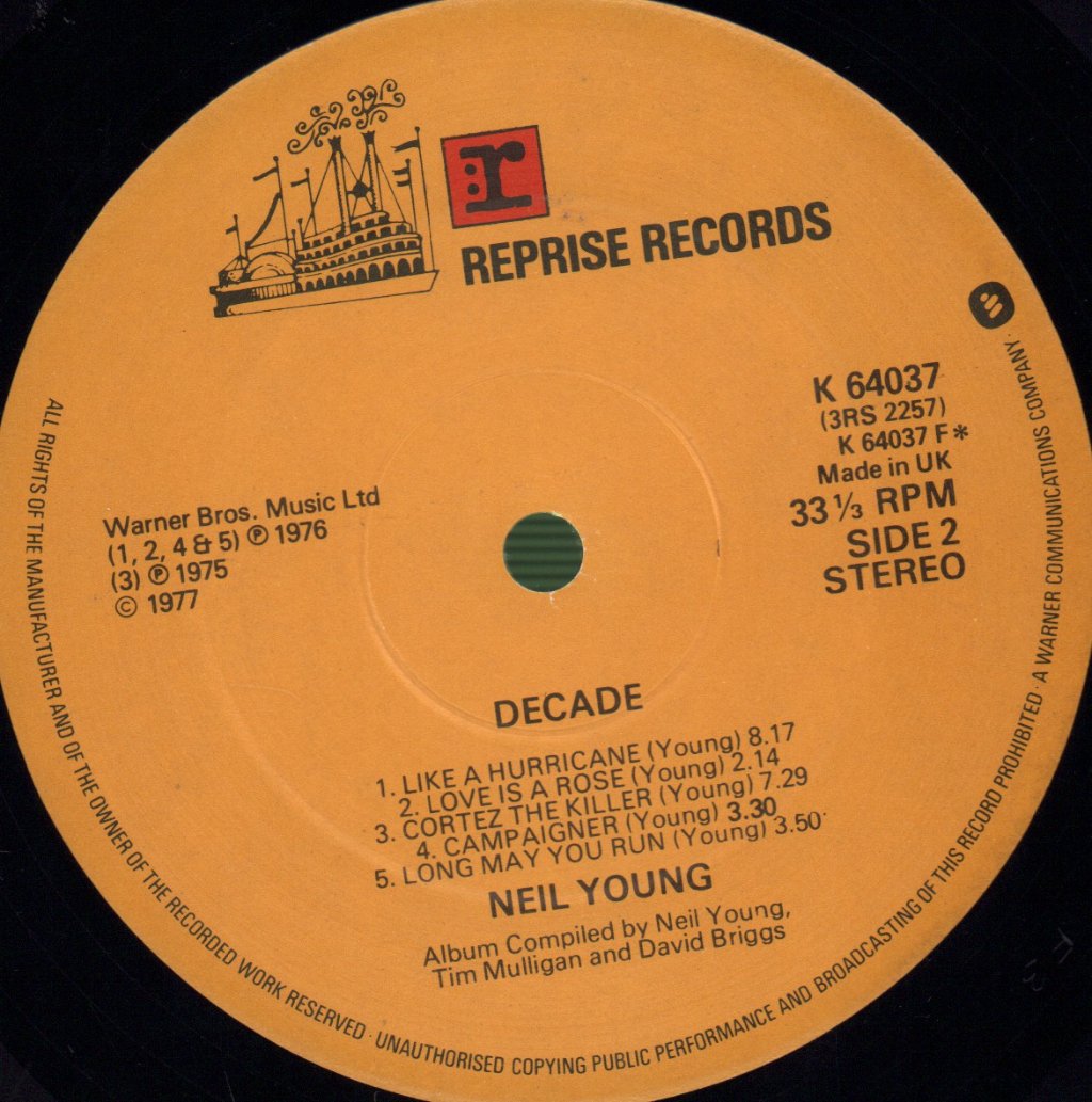 Neil Young - Decade - Triple Lp