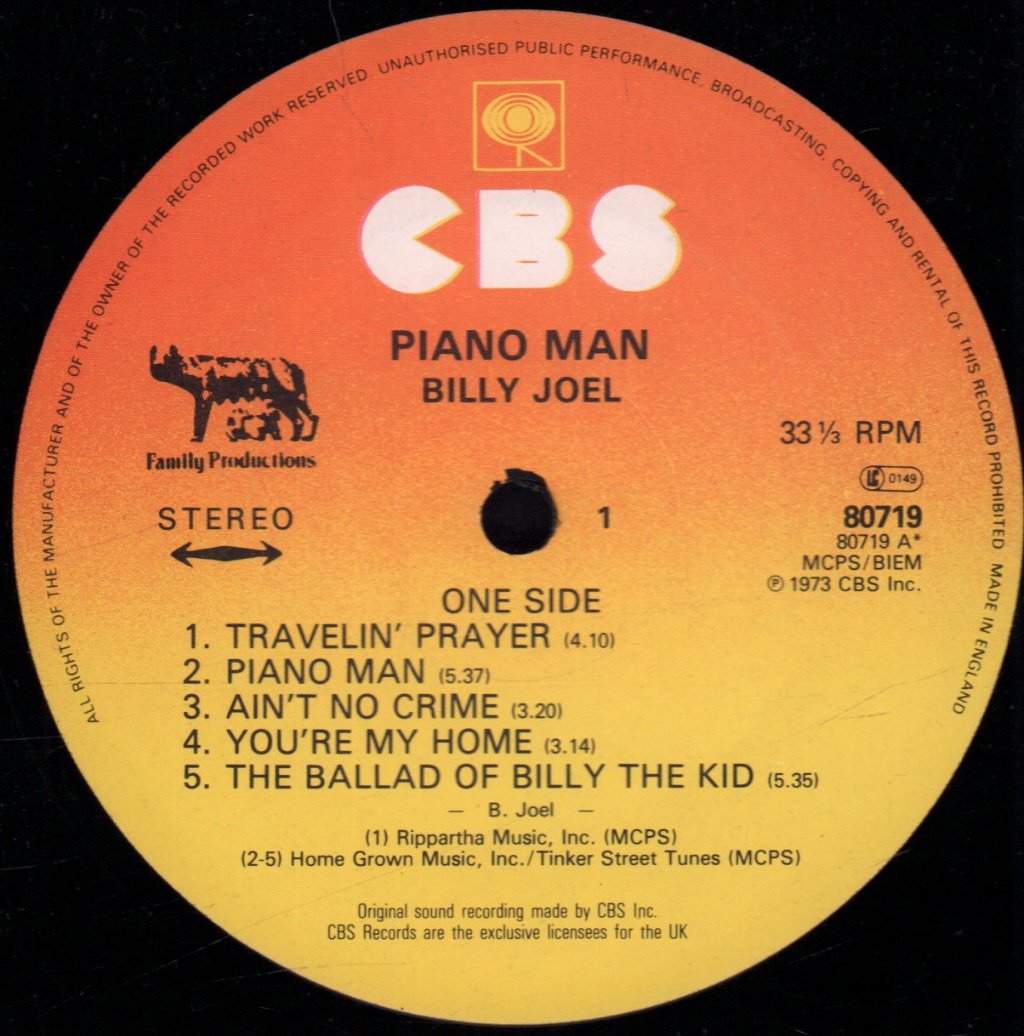 Billy Joel - Piano Man - Lp