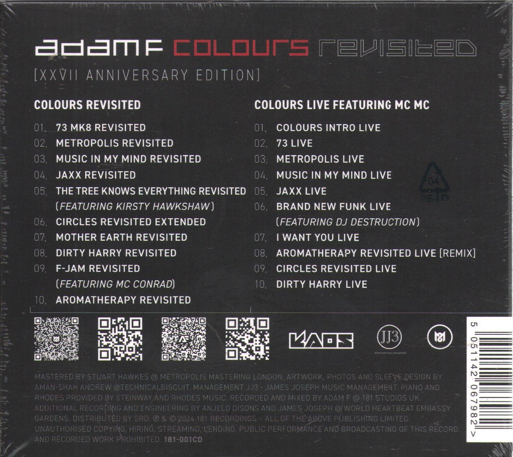 Adam F - Colours Revisited - Double Cd