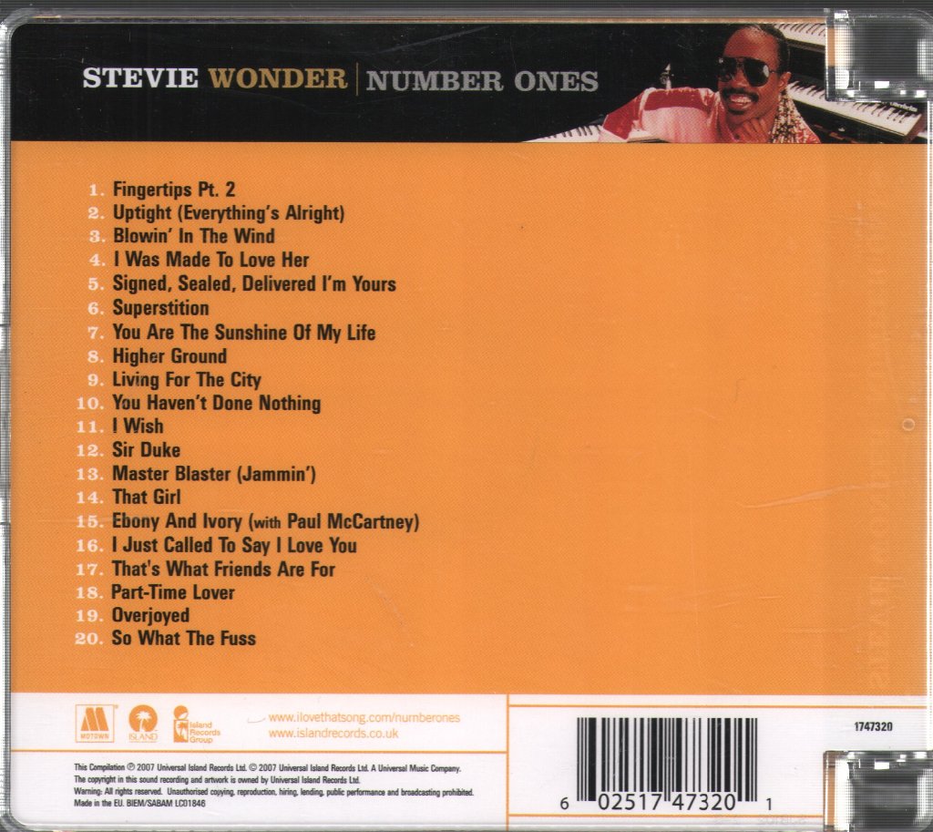 Stevie Wonder - Number Ones - Cd