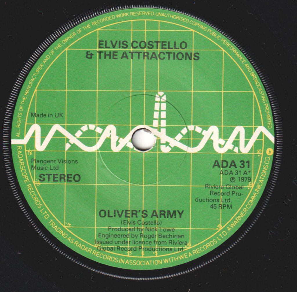 Elvis Costello And The Attractions - Oliver's Army - 7 Inch
