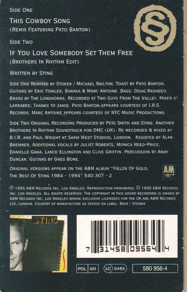 Sting - This Cowboy Song - Cassette