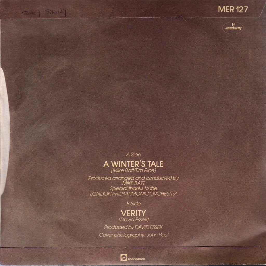 David Essex - A Winter's Tale - 7 Inch