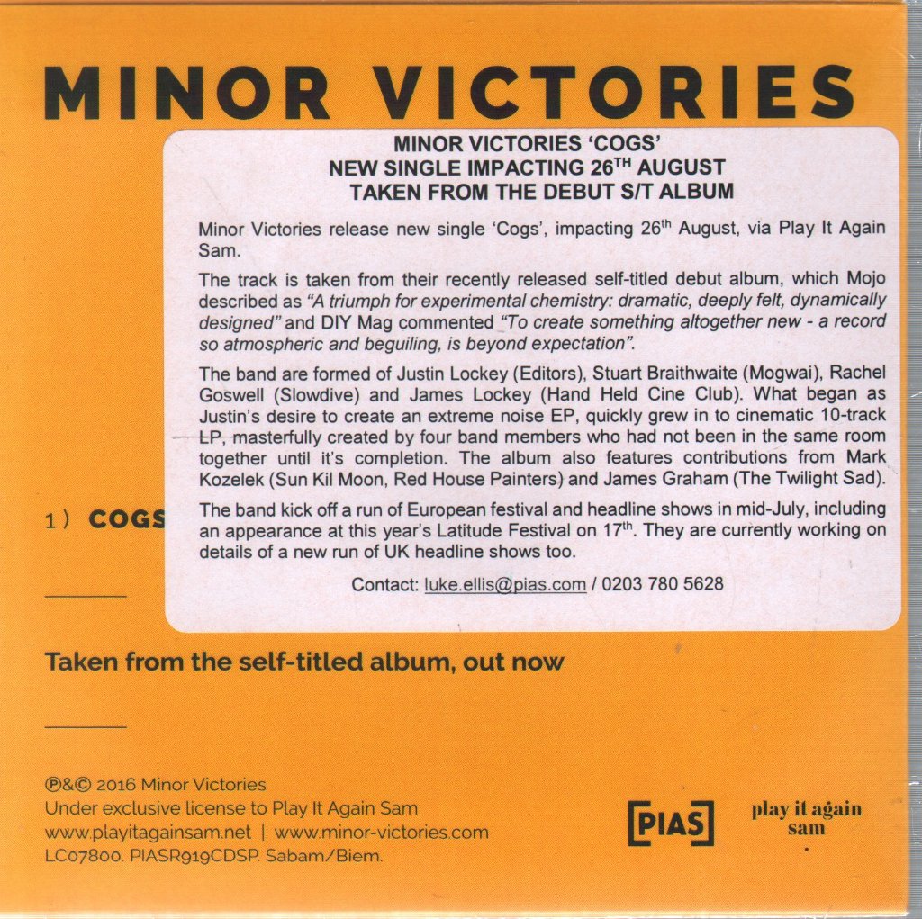Minor Victories - Cogs - Cdr