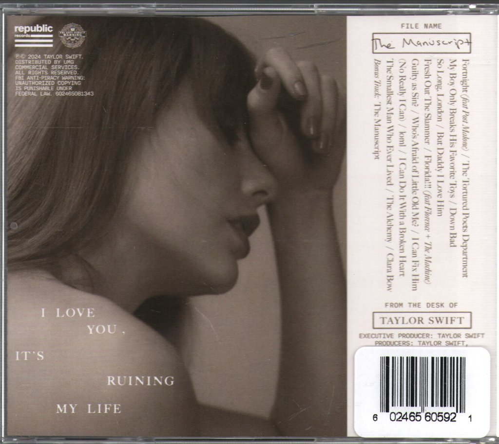 Taylor Swift - Tortured Poets Department - Cd
