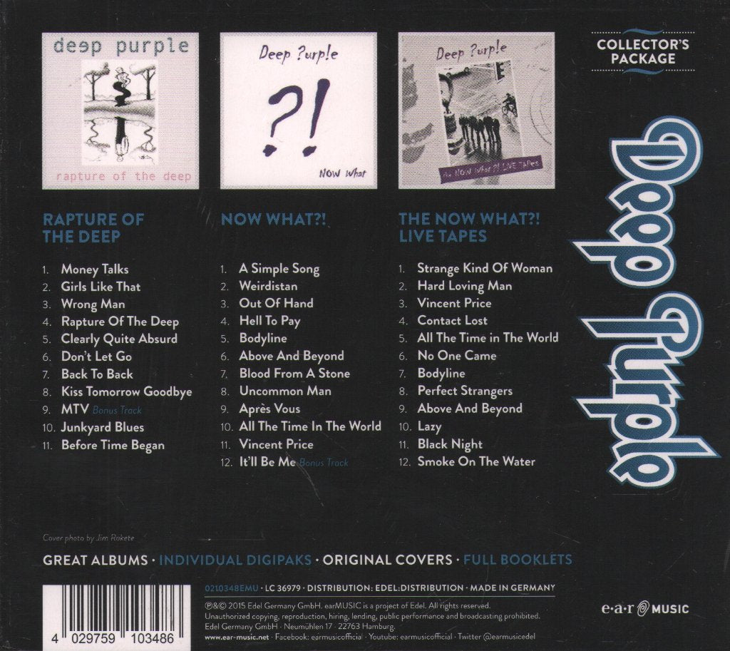 Deep Purple - Rapture Of The Deep • Now What?! • The Now What?! Live Tapes - Cd Set