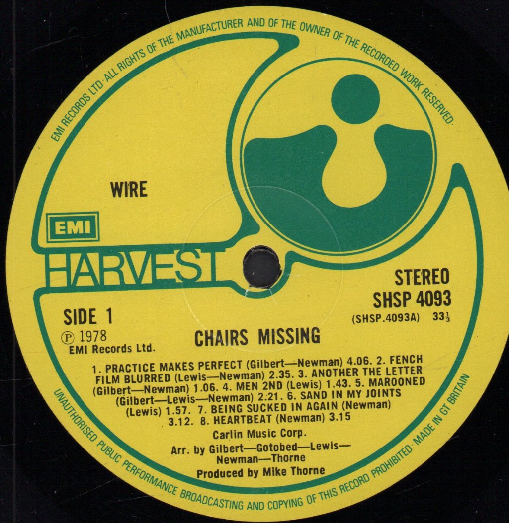 Wire (New Wave Group) - Chairs Missing - Lp