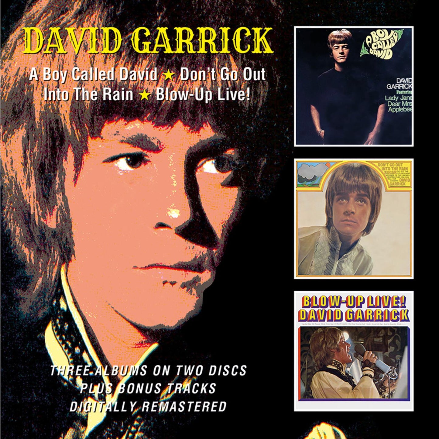 David Garrick - A Boy Called David / Don't Go Out Into the Rain / Blow-Up Live! Plus Bonus Tracks - Double Cd