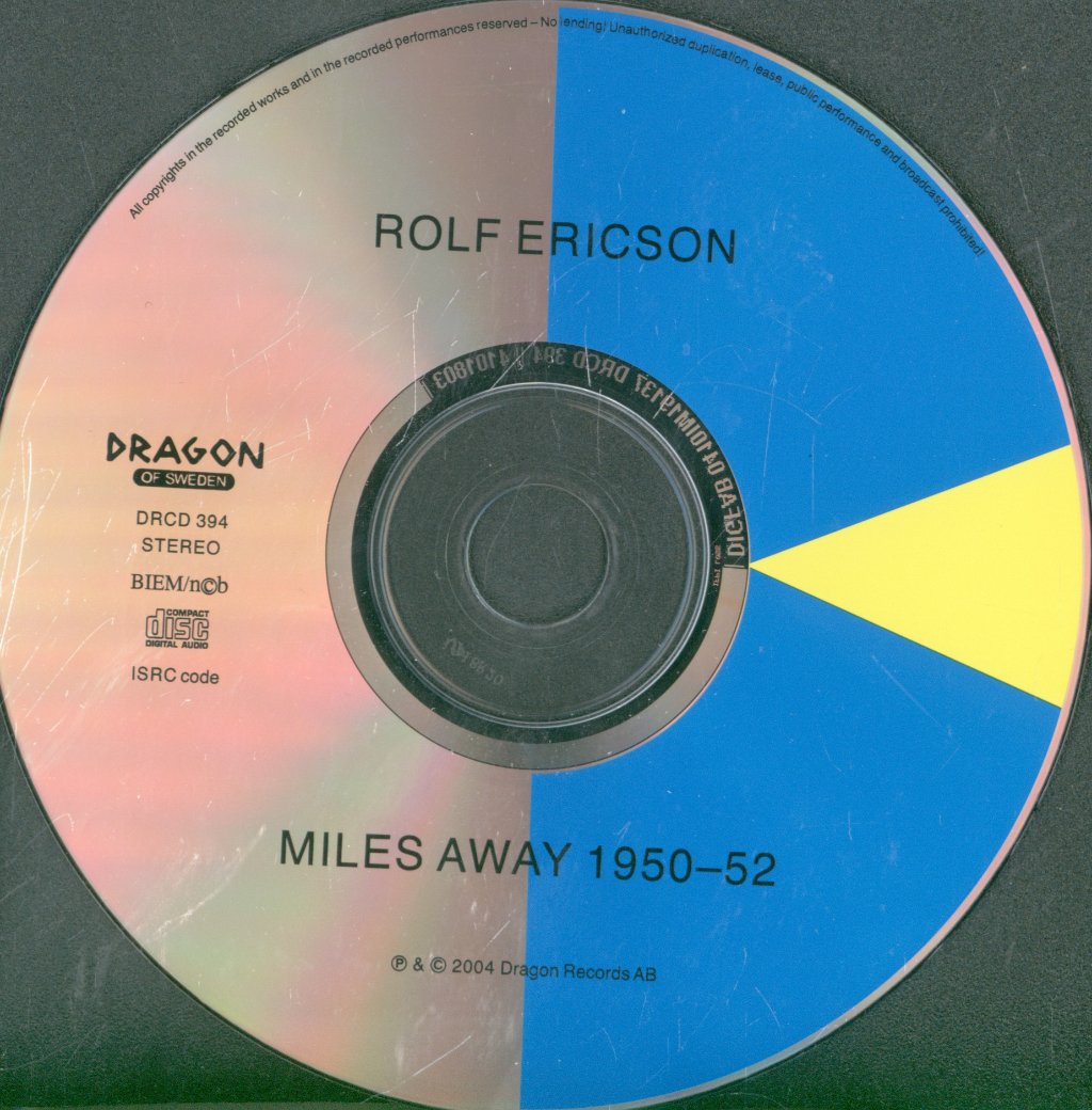 Rolf Ericson - Miles Away 1950-52 - Cd