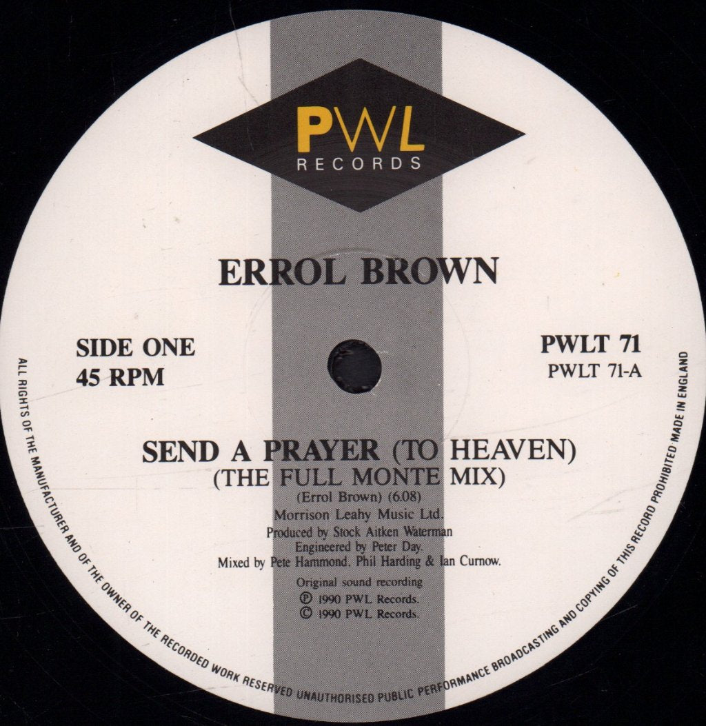 Errol Brown - Send A Prayer - 12 Inch