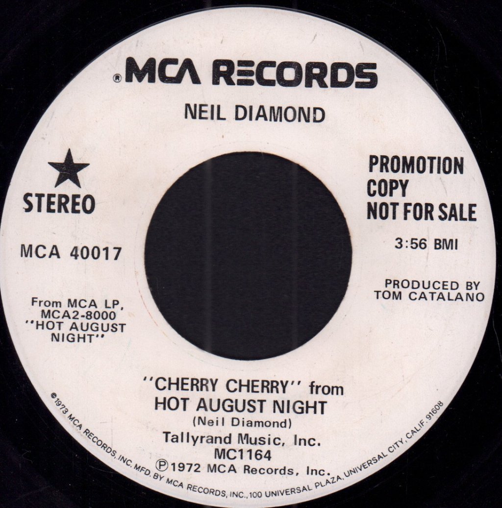Neil Diamond - Cherry Cherry - 7 Inch