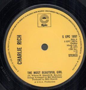 Charlie Rich - Most Beautiful Girl - 7 Inch