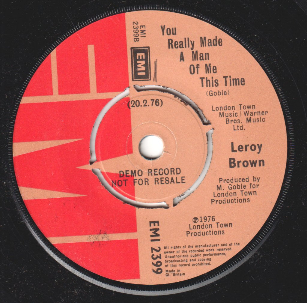 Leroy Brown - Real Love - 7 Inch