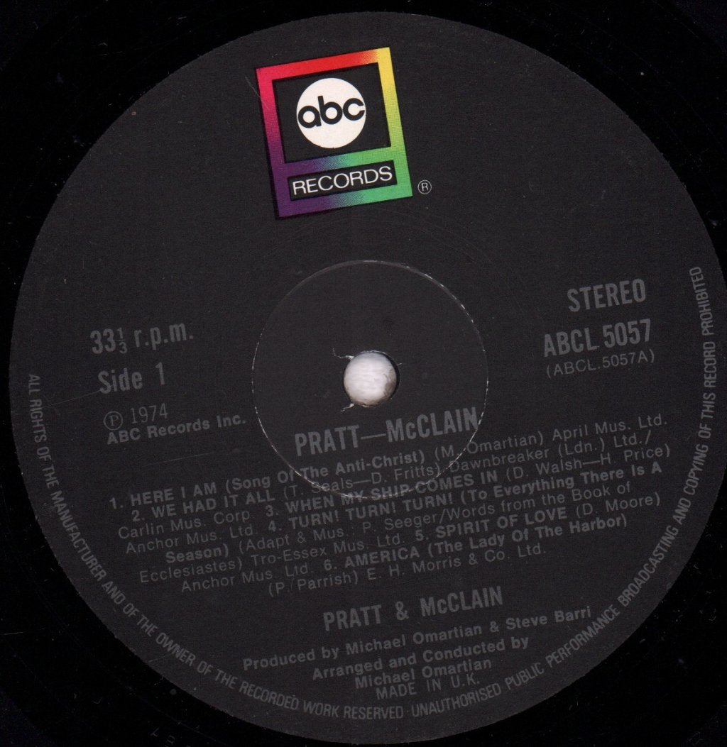Pratt And Mcclain - Pratt And Mcclain - Lp