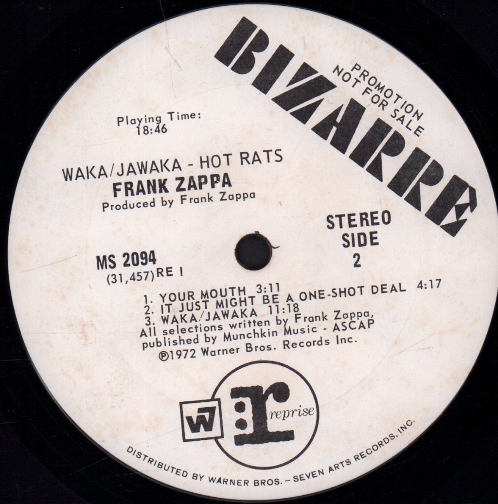 Frank Zappa - Waka / Jawaka - Hot Rats - Lp
