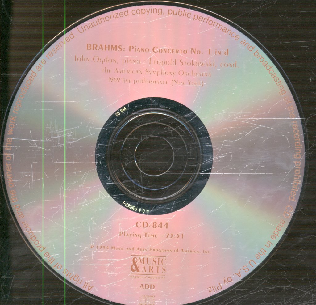 John Ogdon, Leopold Stokowski, American Symphony Orchestra - Brahms - Piano Concerto No 1 In d Minor - Cd