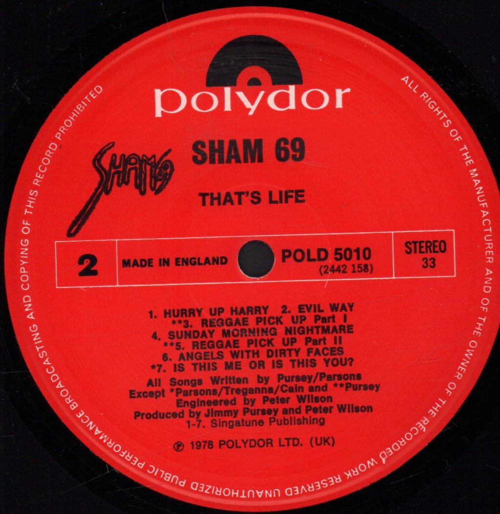 Sham 69 - That's Life - Lp