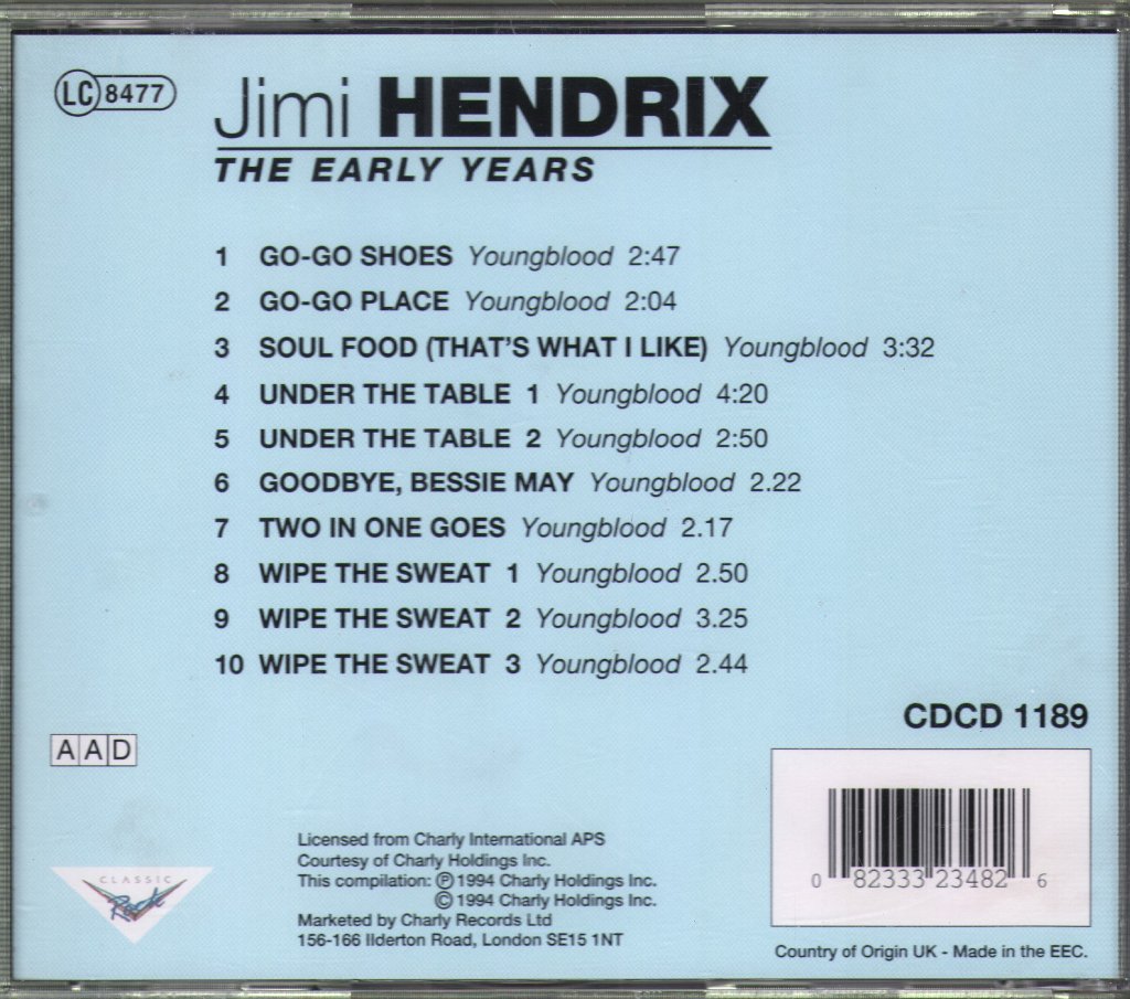 Jimi Hendrix - Early Years - Cd