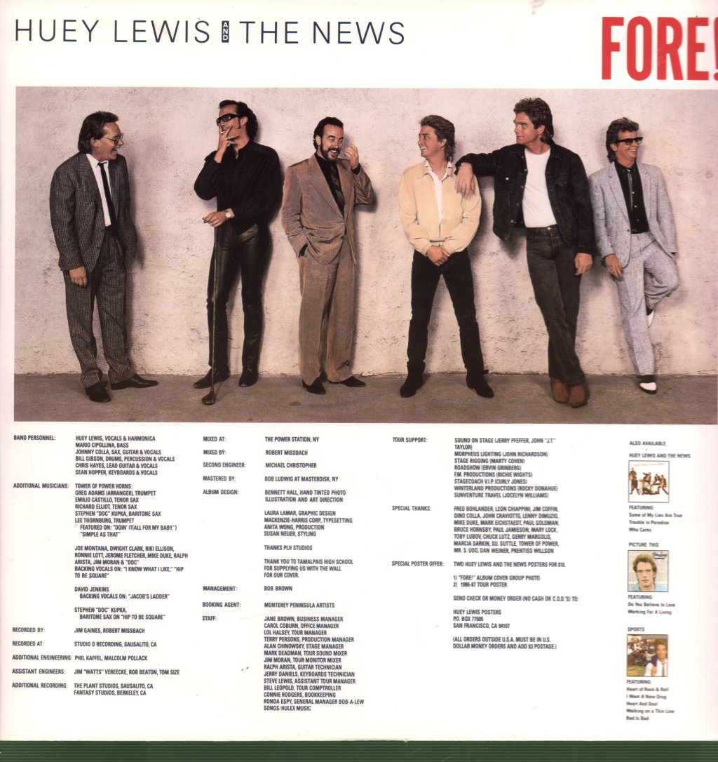 Huey Lewis And The News - Fore - Lp