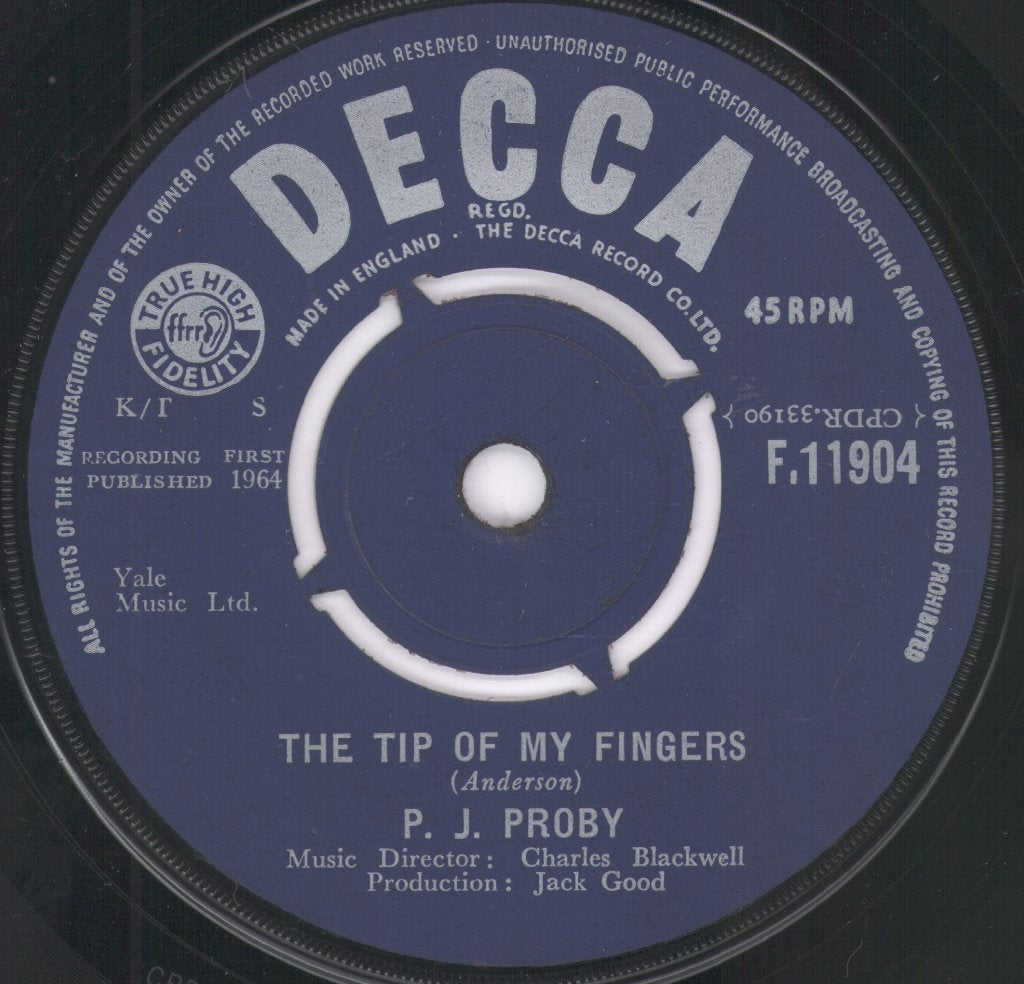 P.J. Proby - Hold Me - 7 Inch