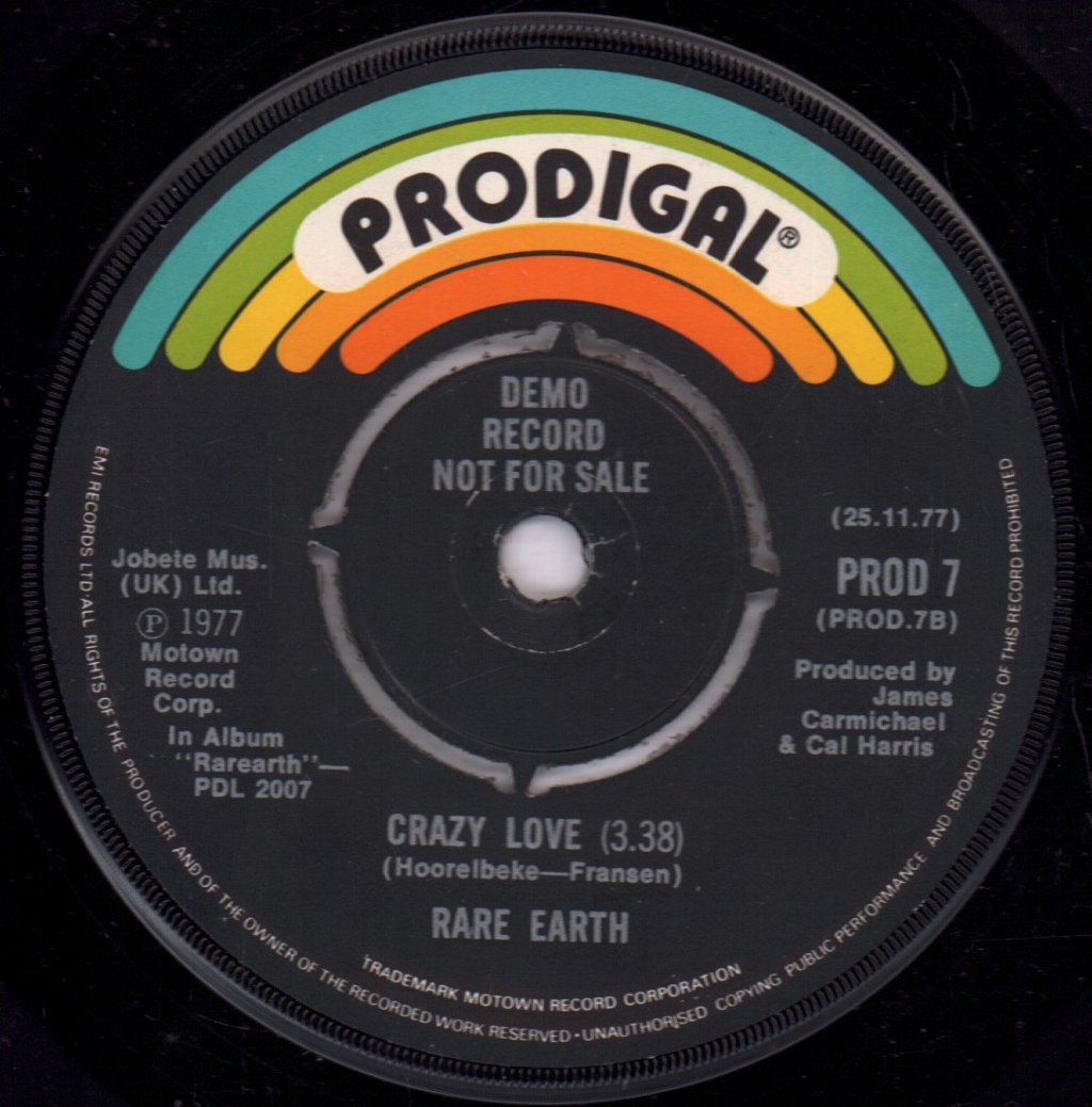 Rare Earth - Crazy Love - 7 Inch