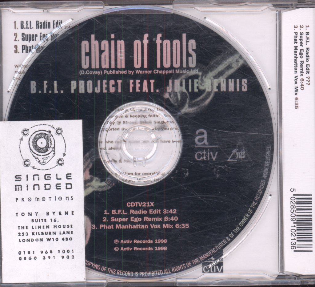 B.F.L. Project feat. Julie Dennis - Chain Of Fools - Cd