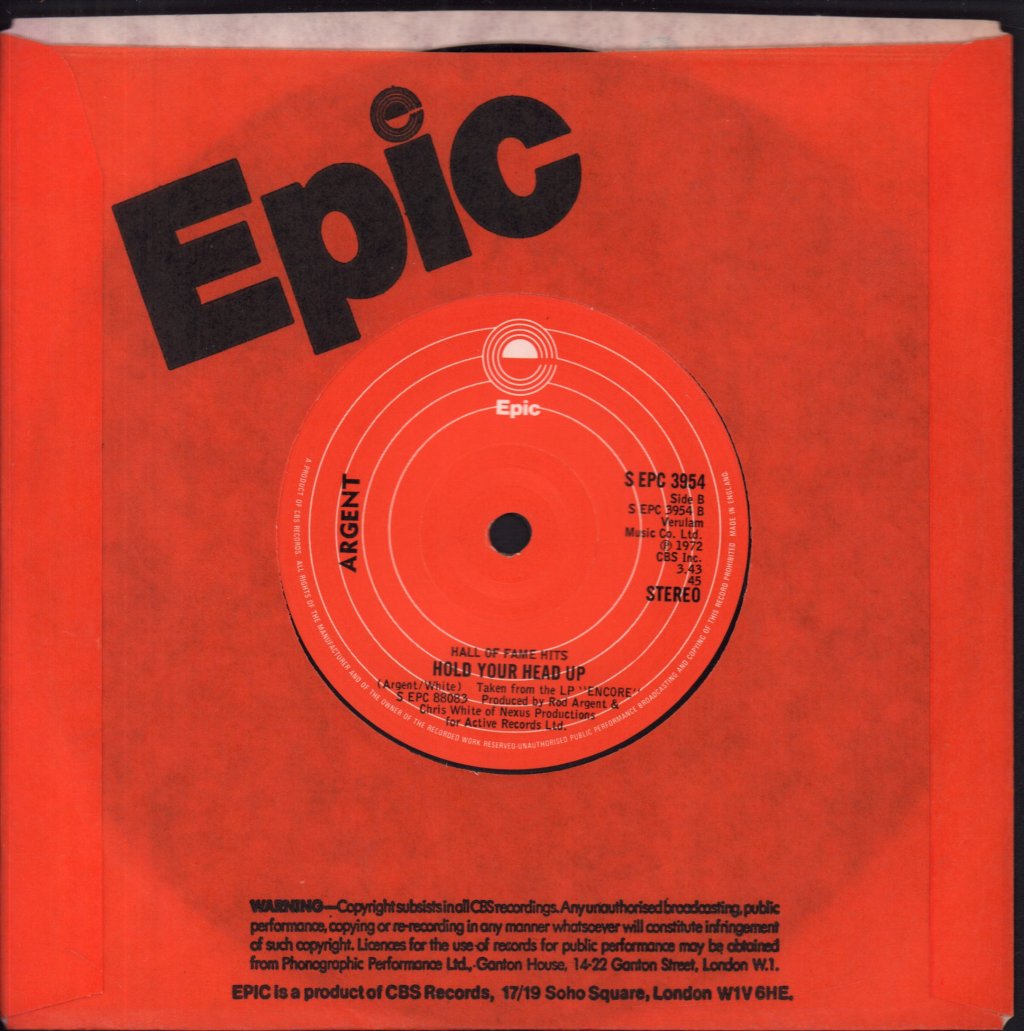 Argent - God Gave Rock And Roll To You - 7 Inch