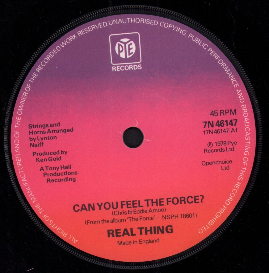 Real Thing - Can You Feel The Force - 7 Inch
