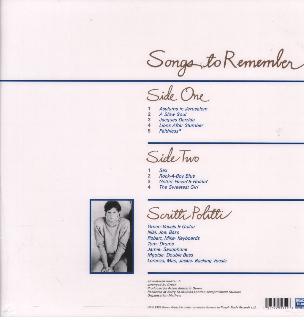 Scritti Politti - Songs To Remember - Lp