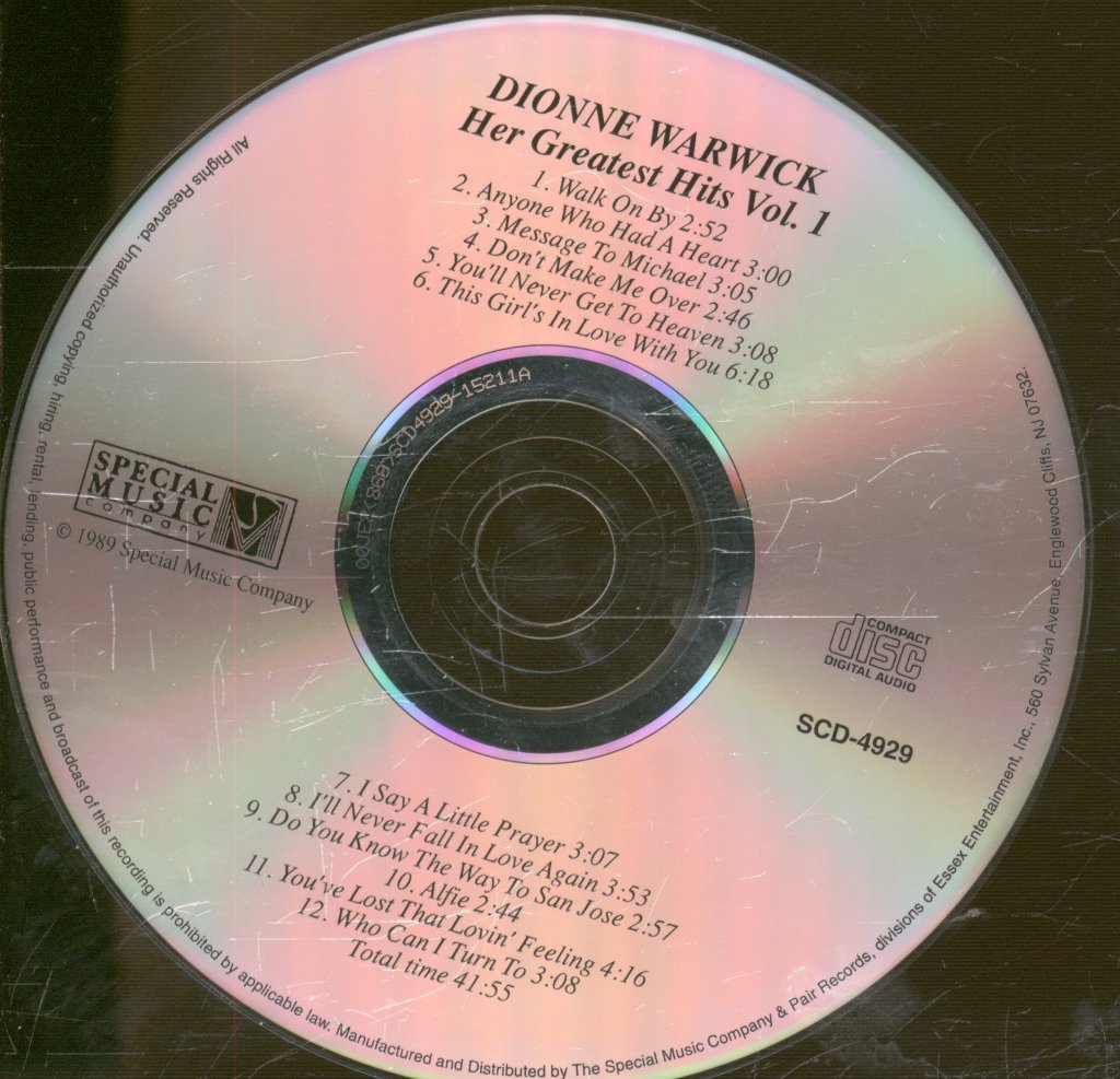 Dionne Warwick - Her Greatest Hits - Cd