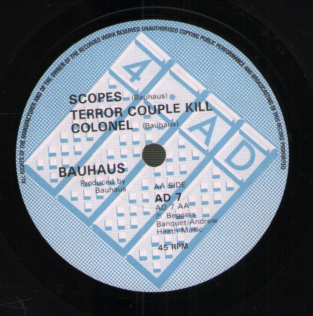 Bauhaus - Terror Couple Kill Colonel - 7 Inch