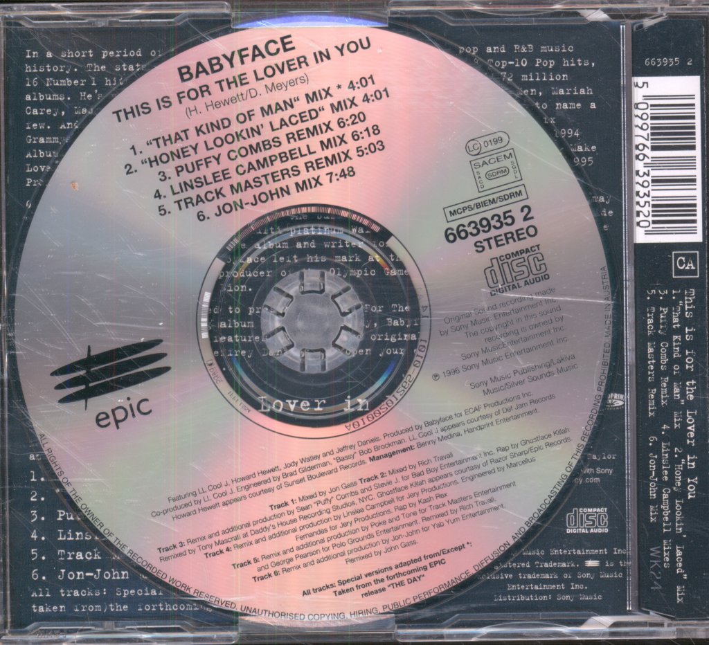 Babyface - This Is For The Lover In You - Cd