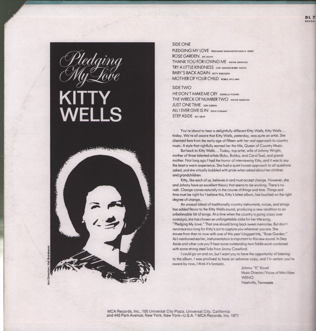 Kitty Wells - Pledging My Love - Lp