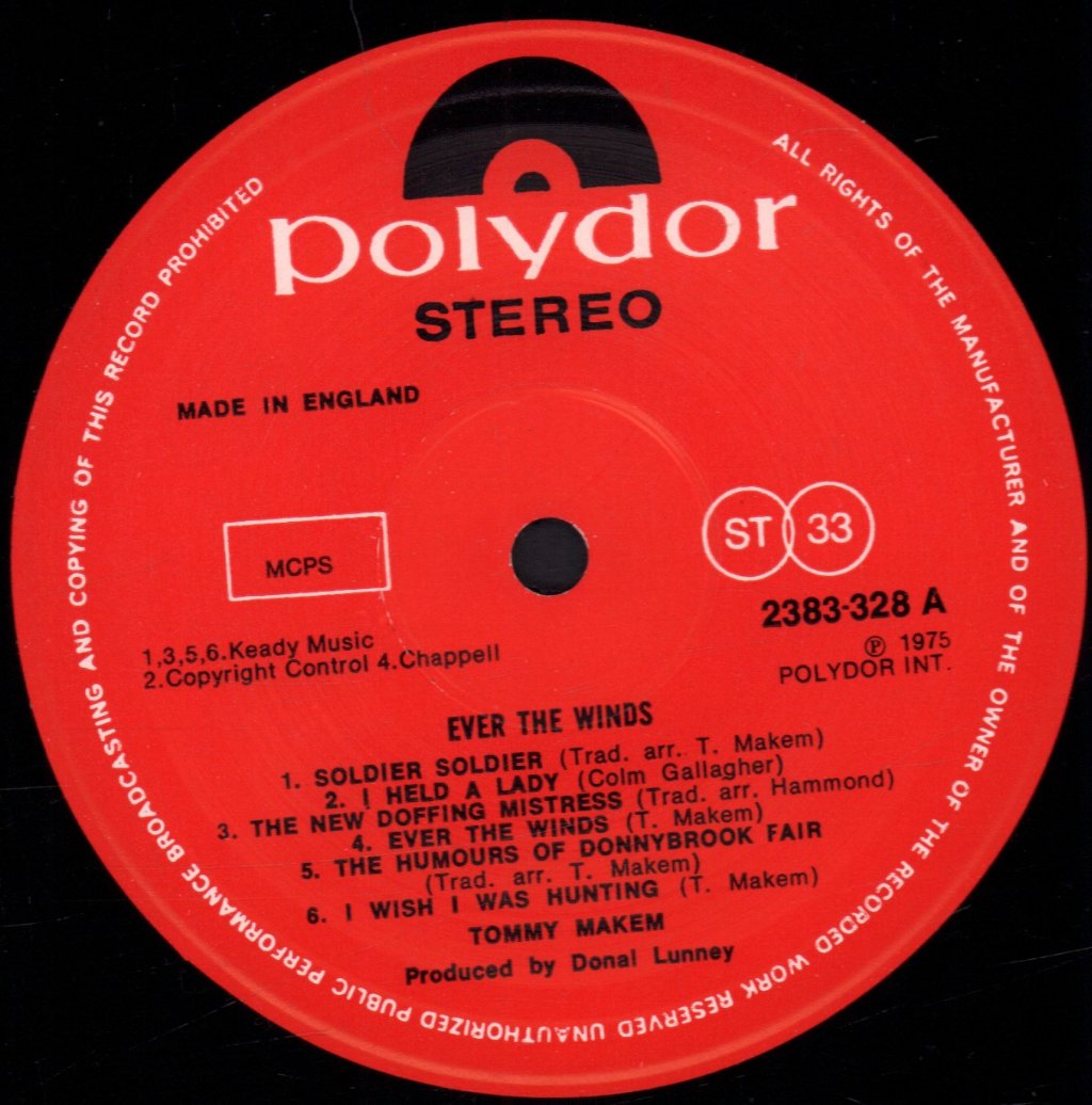 Tommy Makem - Ever The Winds - Lp