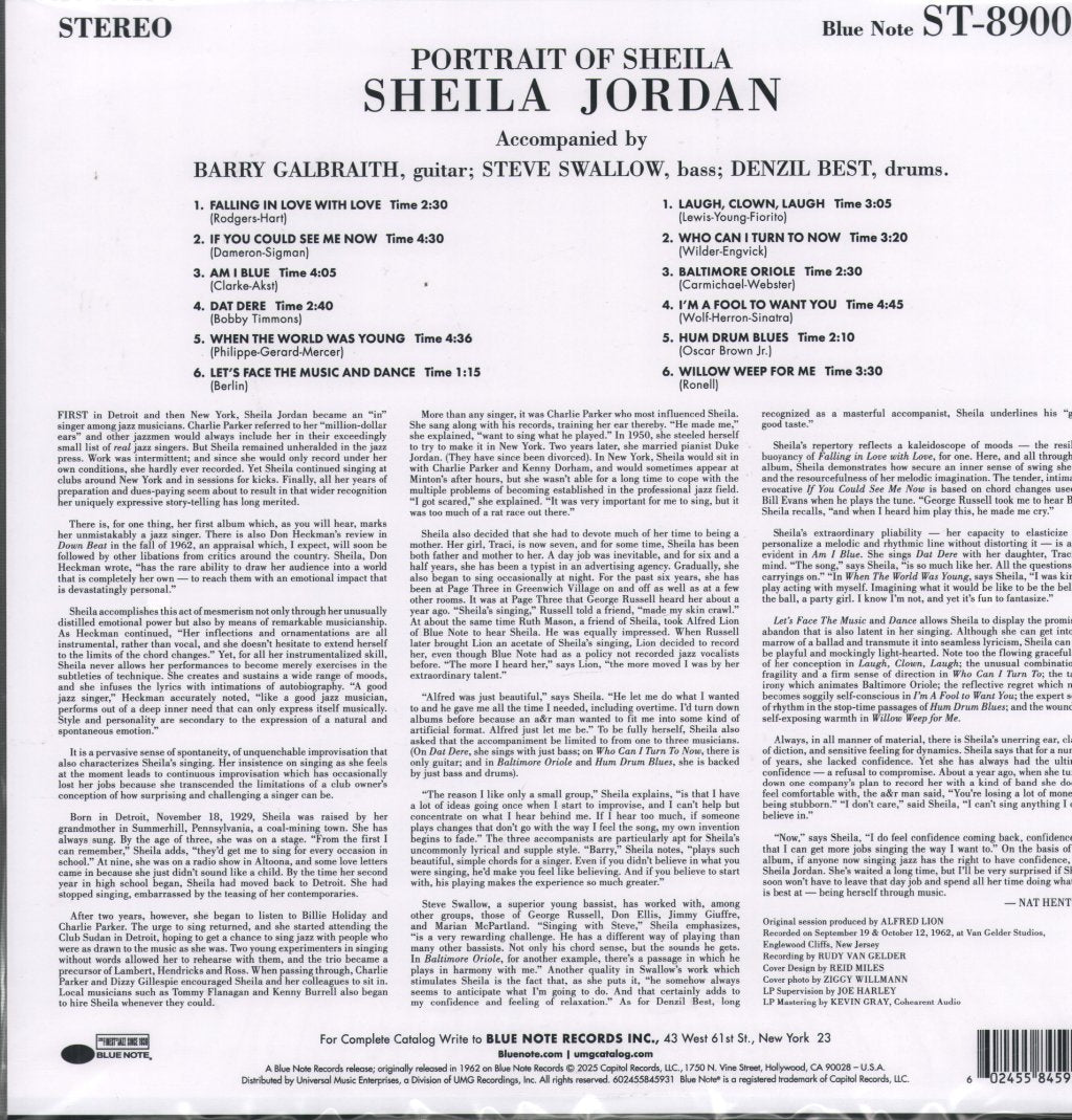 Sheila Jordan - Portrait of Sheila - Lp