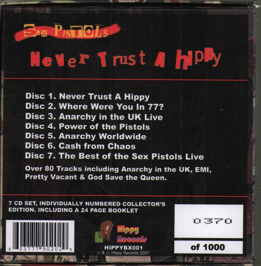 Sex Pistols - Never Trust A Hippy - Cd Set
