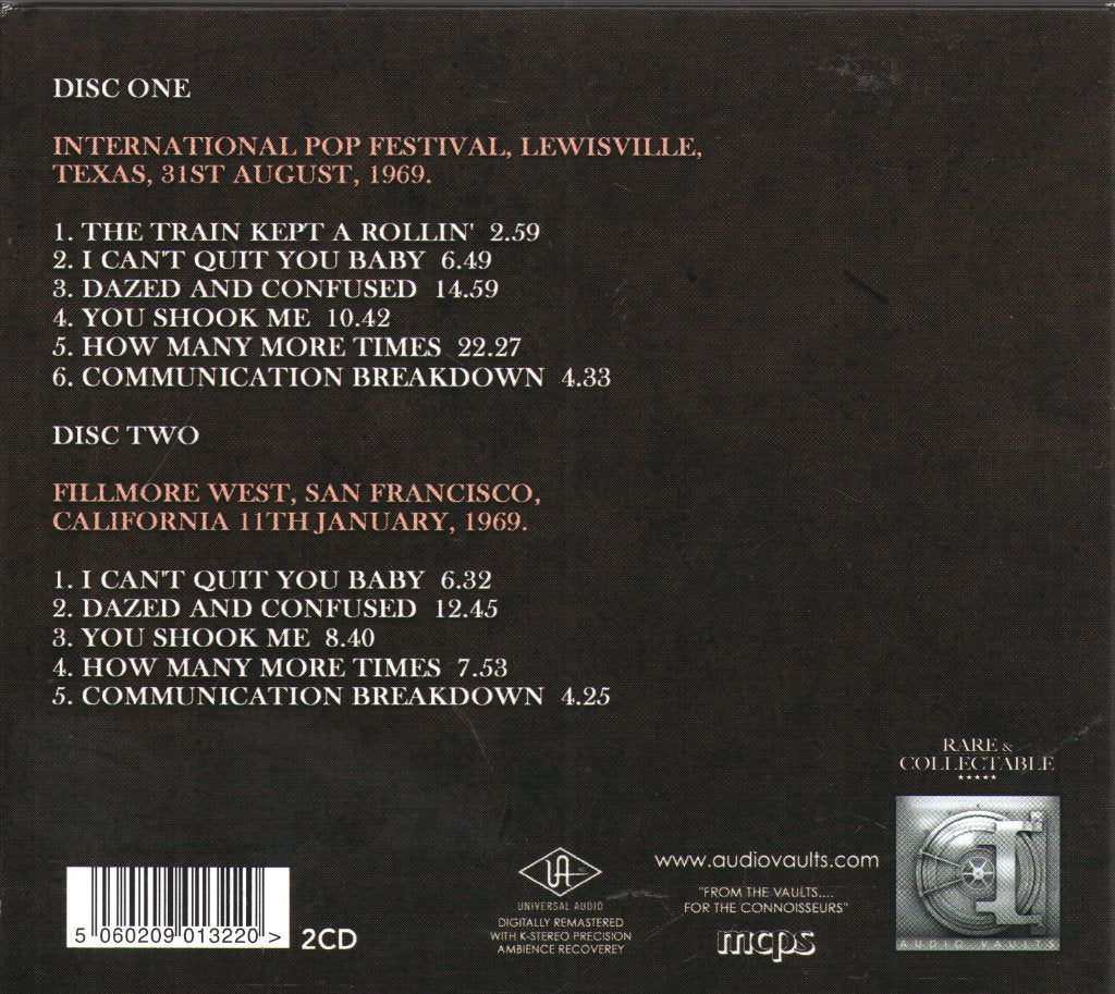 Led Zeppelin - Live In The United States 1969 - Double Cd