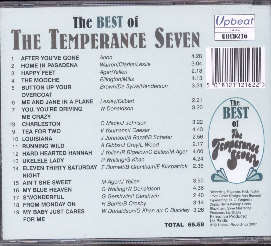Temperance Seven - Best of The Temperance Seven - Cd
